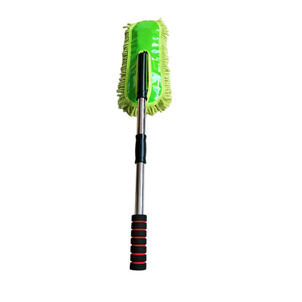 Extending Telescopic Pole Handle 2 In 1 Chenille Microfiber Car Wash Brush Mop Mitt